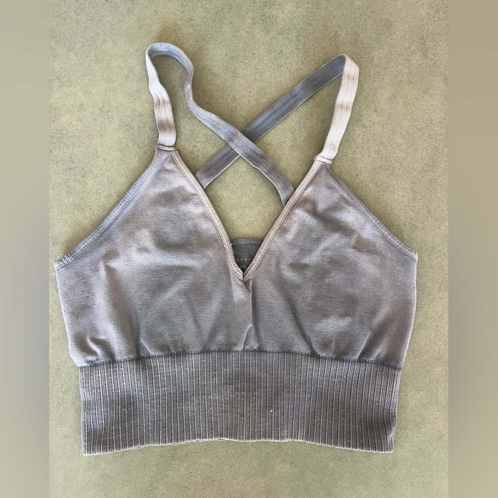 FP Movement by Free People faded dusty purple Good Karma Crop Tank Size M/L